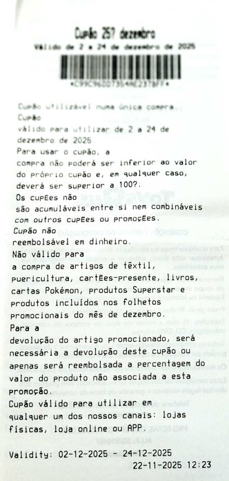 Desconto direto em compra de brinquedos