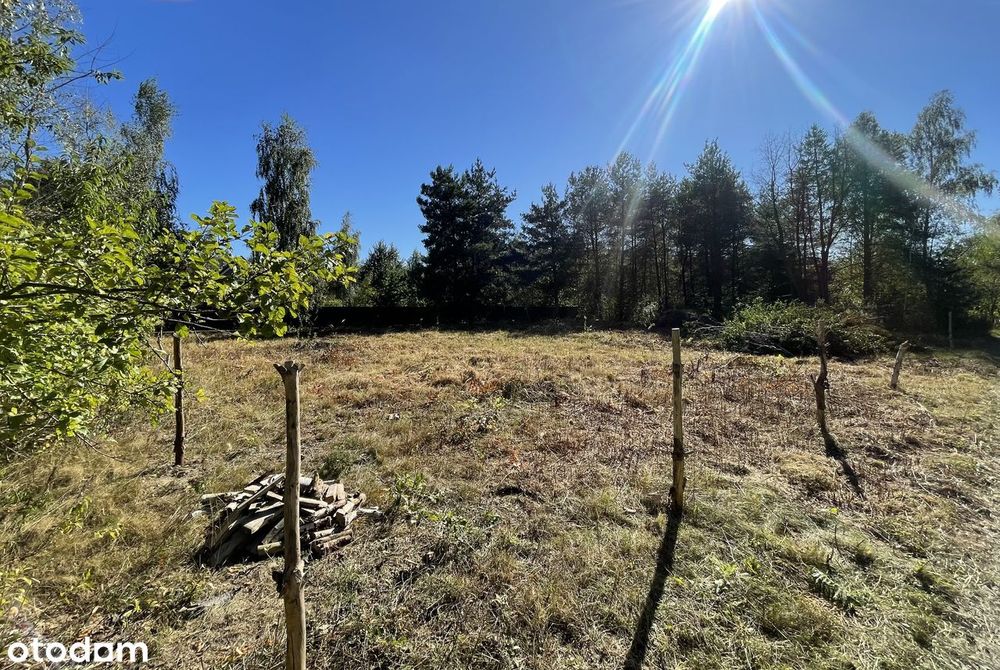 Działka w pięknej, zielonej okolicy.