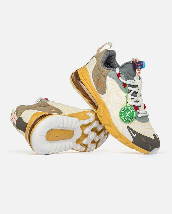 Мужские кроссовки Nike Air Max 270 React Travis Scott Premium. 40-45