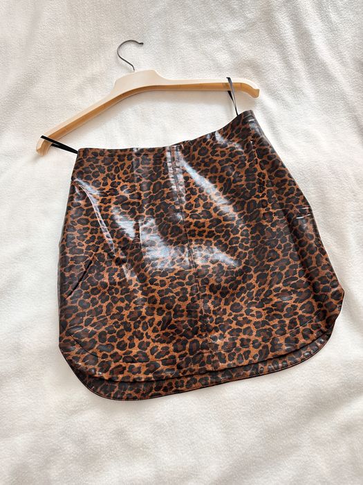 Спідниця лео з екошкіри