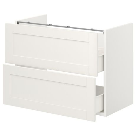 Ikea Enhet front szuflady biały rama 80x30 cm 2 szt.