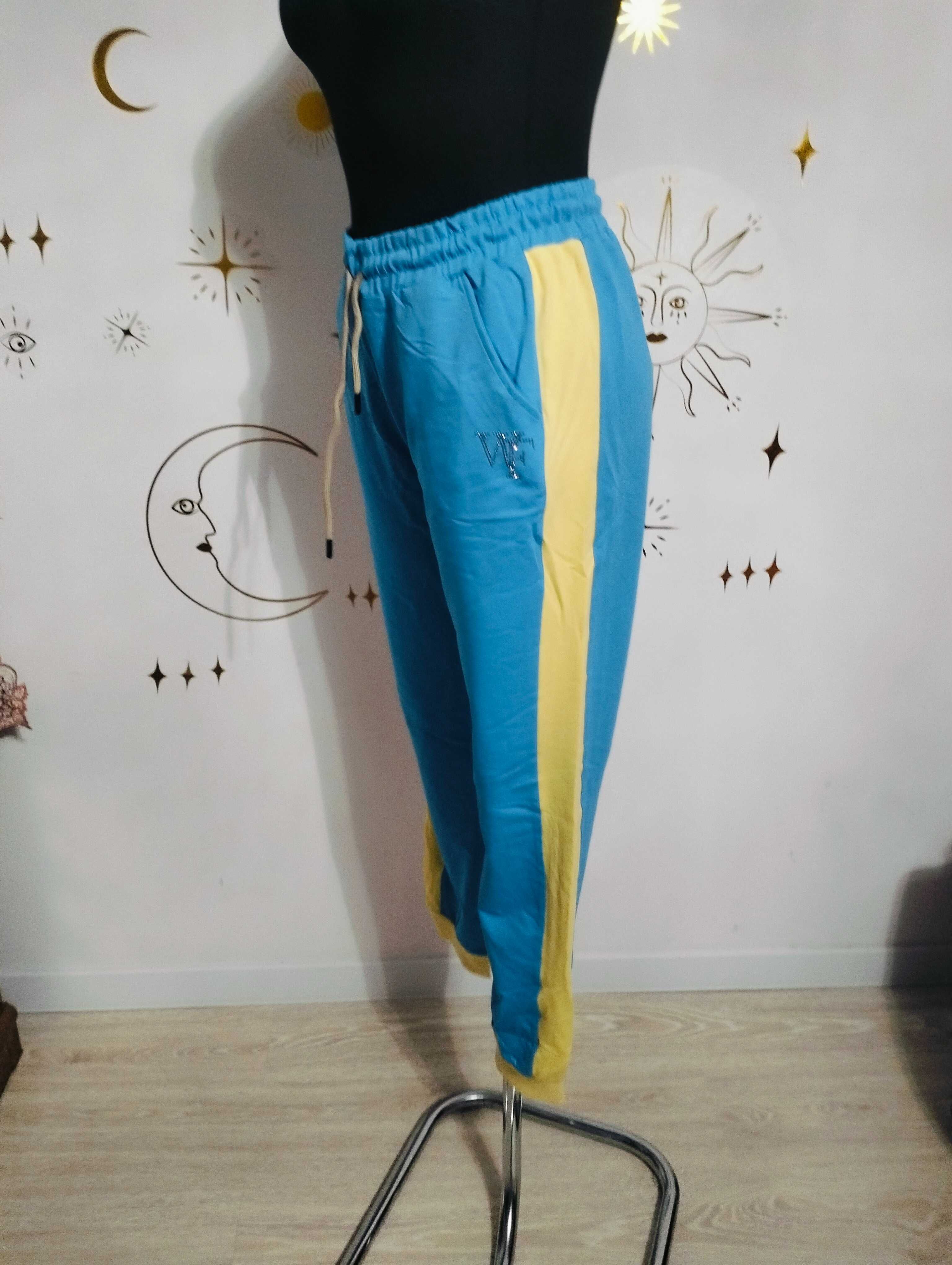 Wikiland 44 2XL Dres KOLOROWY pastelowy Diament Bluza +spodnie