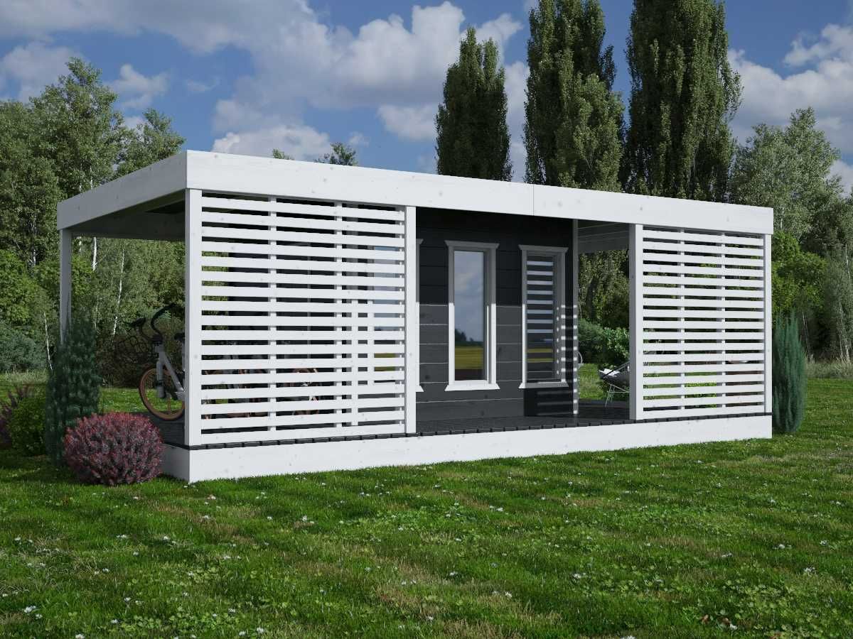 DOMEK 28m2 na ROD domek 7x4 domek 4x4 MDN10A sauna jacuzzi siłownia