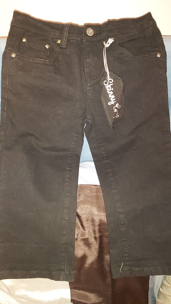 Spodnie Bermudy Denim czarne jeans dziewczęce