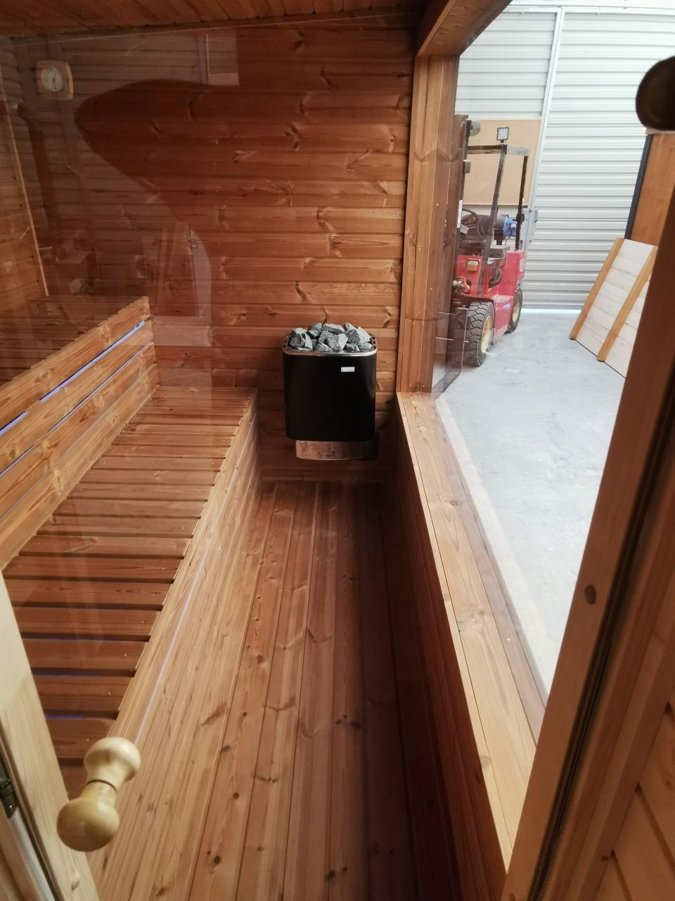 Sauna Fińska Ogrodowa 4x2m Piec  Głośniki termodrewno gotowa Od Ręki