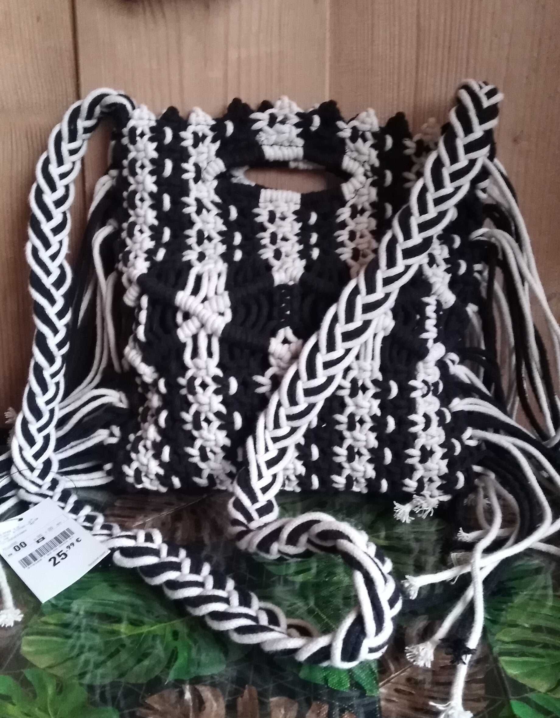 PIMKIE pleciona torebka boho makrama frędzle Nowa