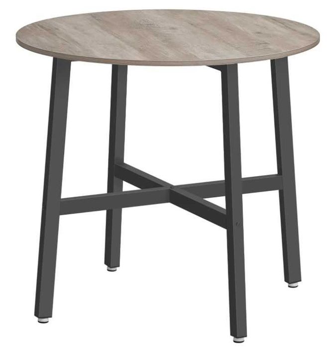 VASAGLE Mały stół jadalny, okrągły 80 cm gł., 75 cm