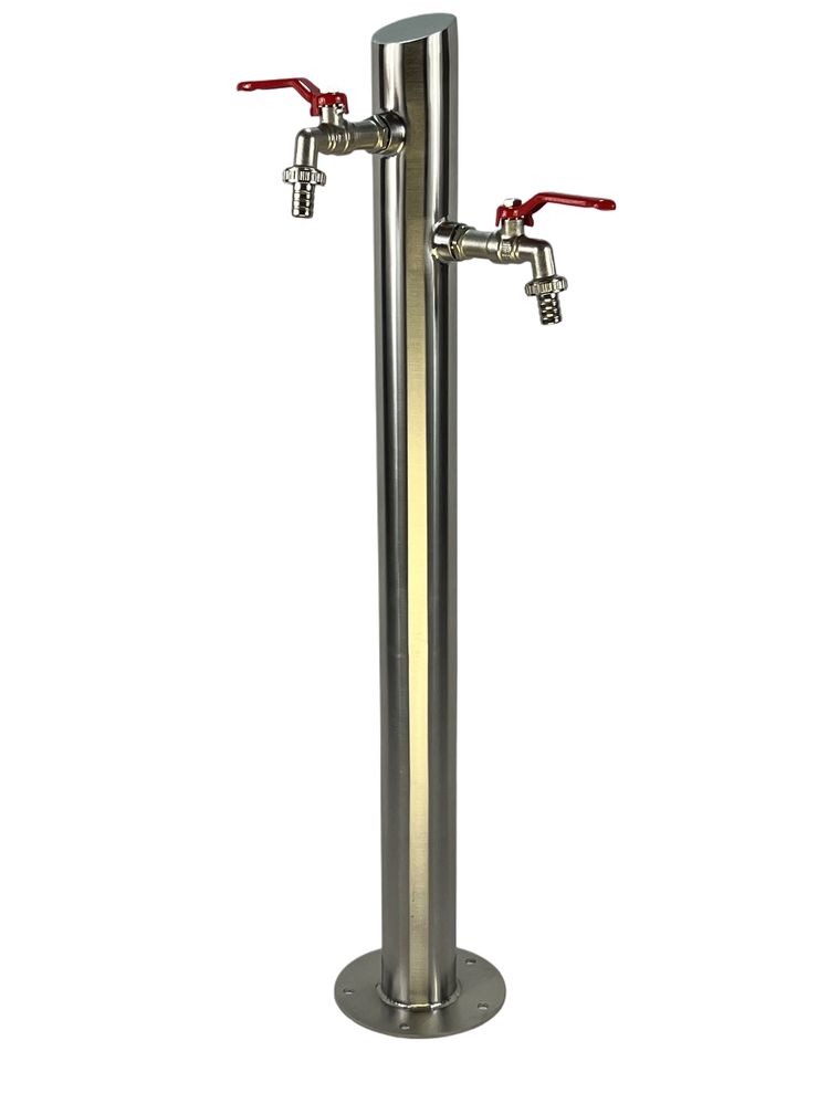 Kran ogrodowy hydrant słupek kranik 90cm INOX pobór wody na słupku