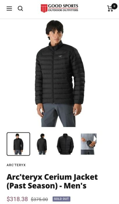 Куртка пуховик фірми Arc'teryx 2024 - Cerium Jacket оригінал 

Розір