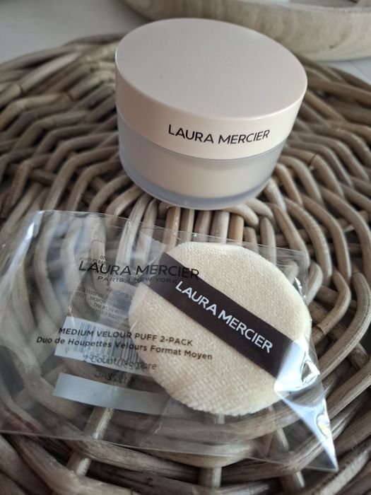 Laura Mercier Puff puszek aplikator do pudru loose setting powder