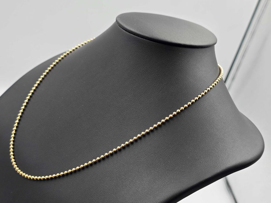 Złoty łańcuszek KULKI pełny pr.585 kulkowy do nieśmiertelnika |KŁODZKO