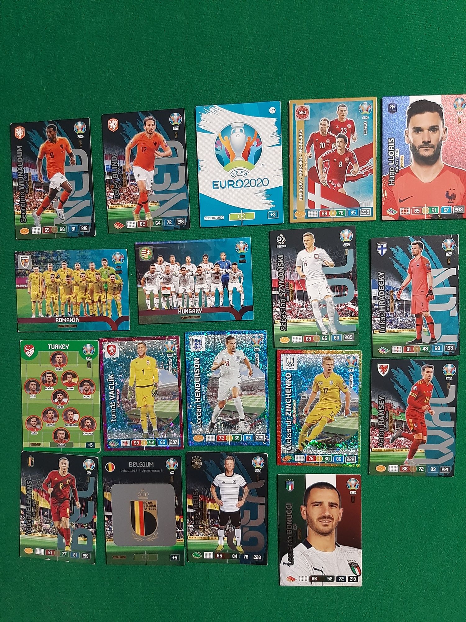Karty Panini Euro 2020 (105 sztuk)