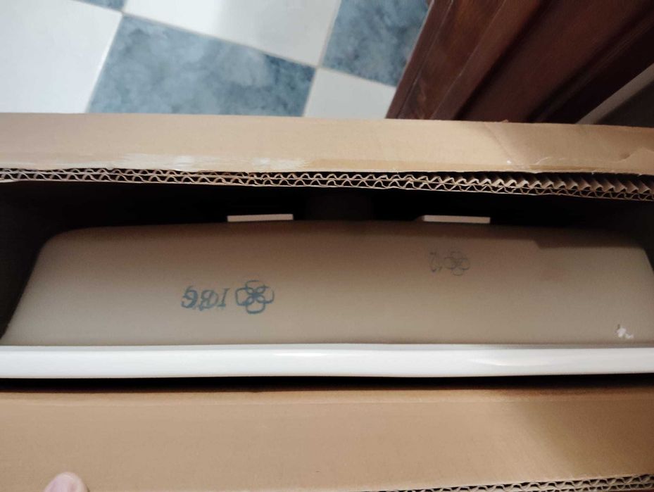 Lavatório de encastrar 81 cm branco Leroy Merlin Novo