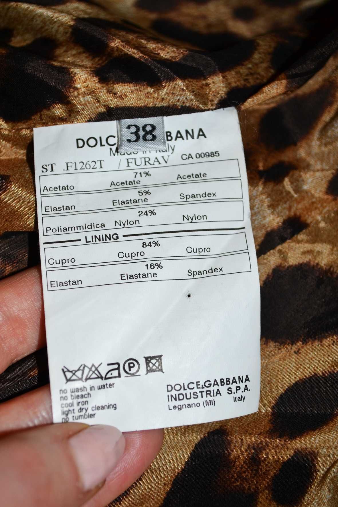 Черный пиджак Dolce & Gabbana жакет леопард подкладка