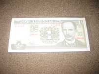 Nota de Cuba "1 Peso" UNC