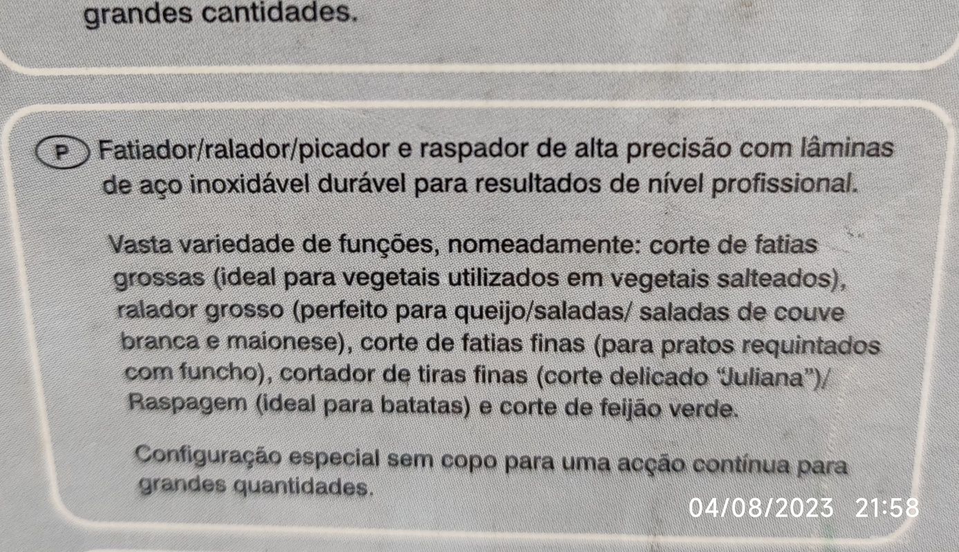 Kenwood- acessório corta legumes