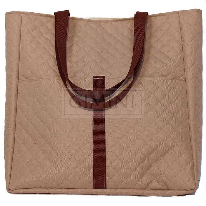 Torebka GIMINI shopper, torebka na zakupy, torba damska duża CREAMOWA