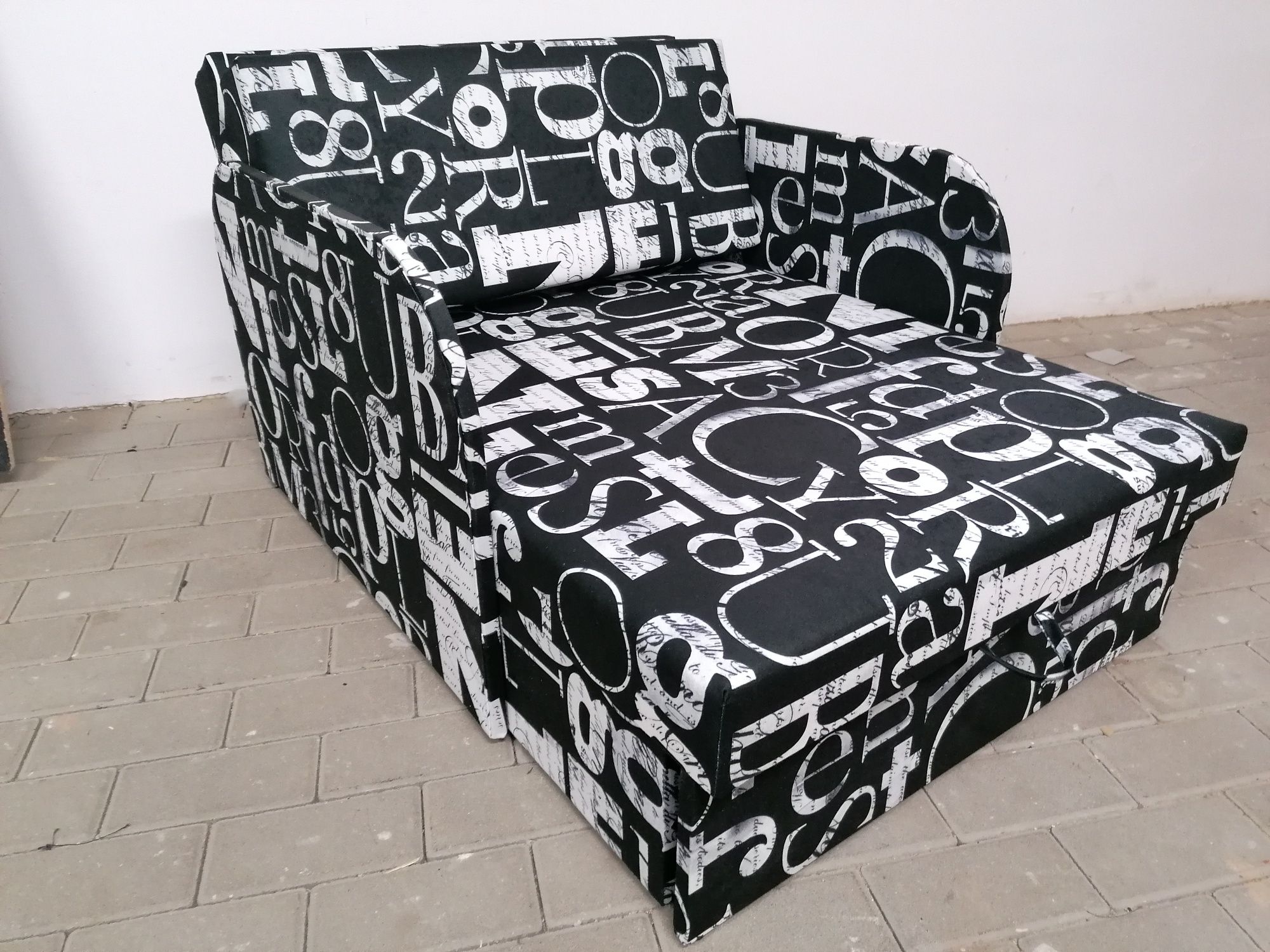 Fotel rozkładany sofa z bokami amerykanka dla dzieci duża wytrzymałość