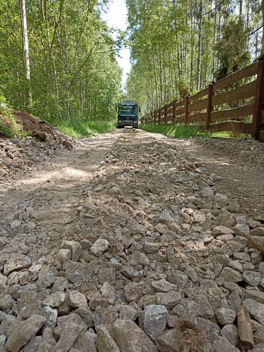 Gruz Kruszony Betonowy Beton Ceglany Szlaka Rozbiórkowy Kruszywo