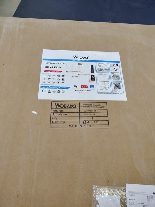 Lampa wisząca złote ringi