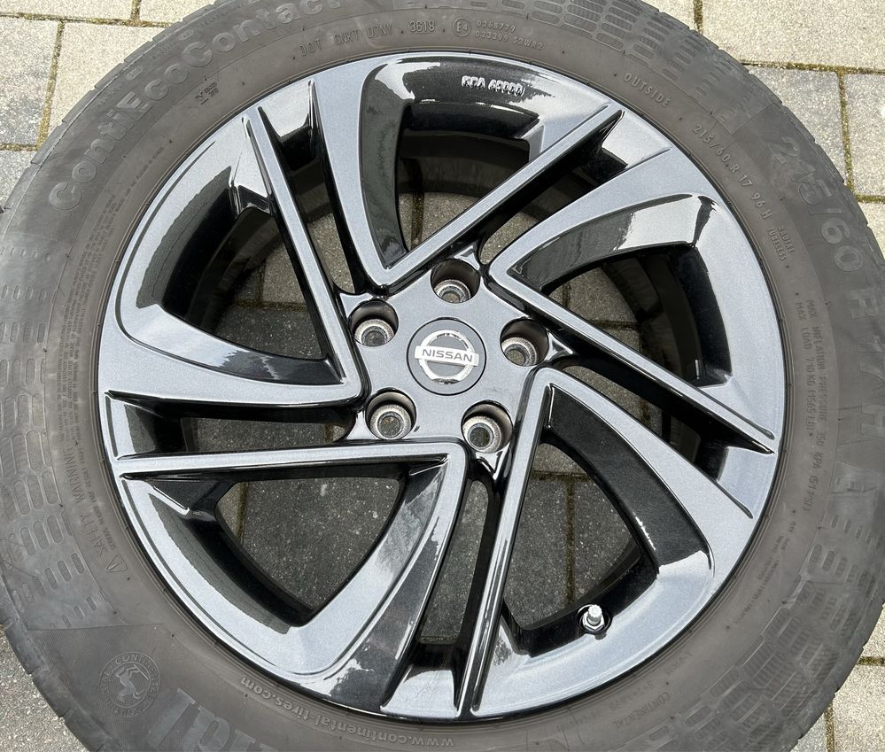 Oryg felgi Nissan Qashqai X-trail Juke 5x114.3 czujniki 215/60R17