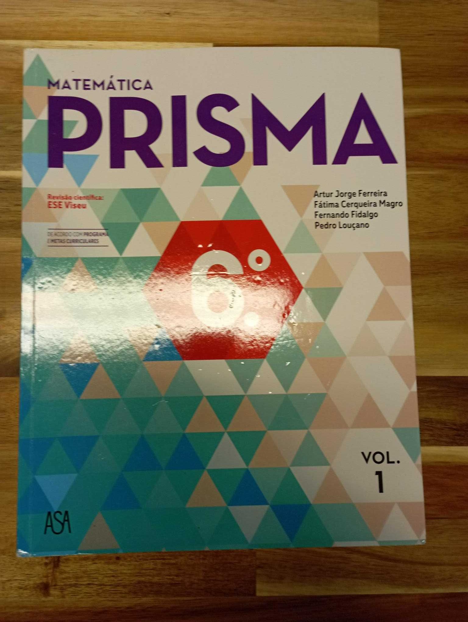 Manual de Matemática Prisma 6º ano (2volumes)