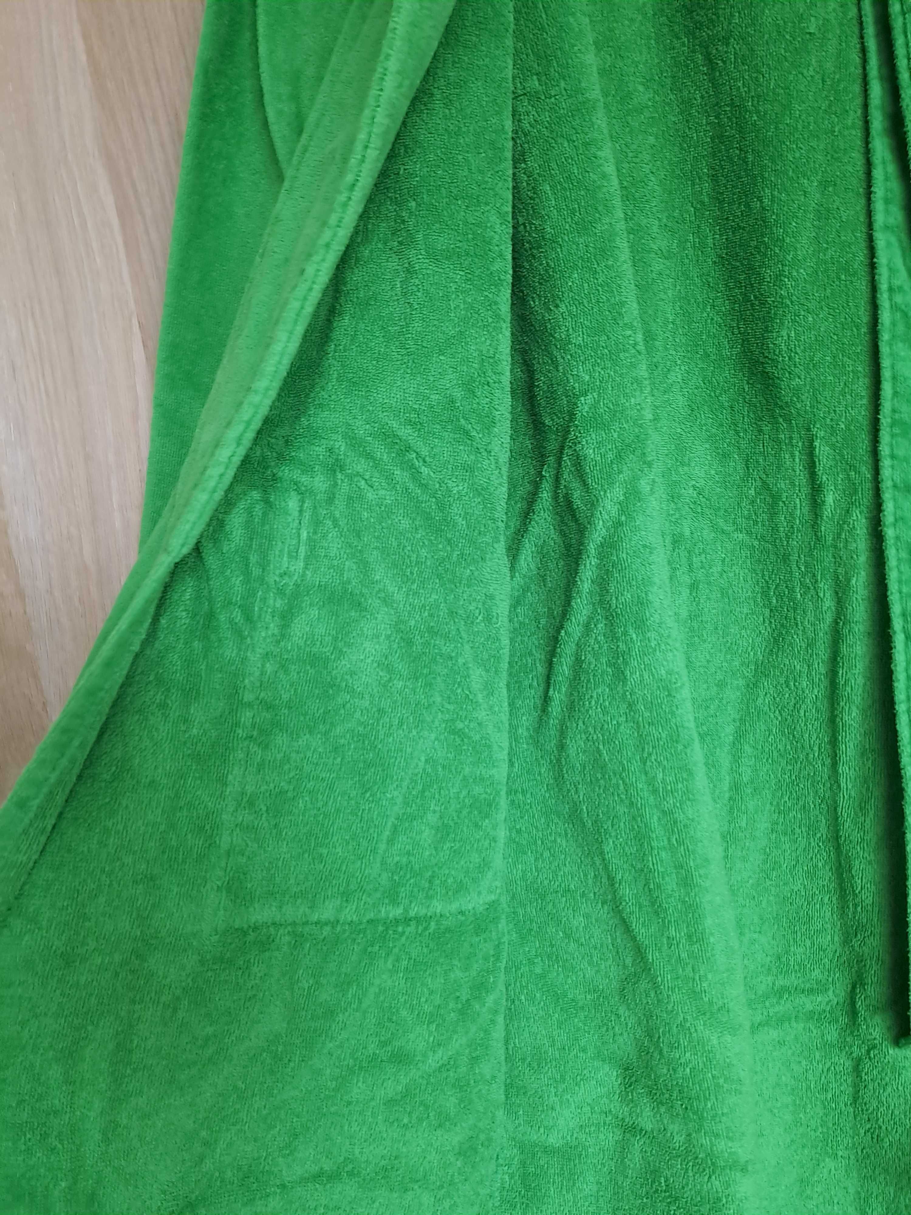 Gruby szlafrok frotte Ikea S / M, soczysto zielony