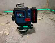 Poziomica laserowa / Laser krzyżowy ze statywem 16 linii 4d 360
