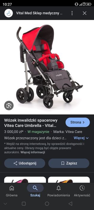 Spacerówka dla niepełnosprawnych