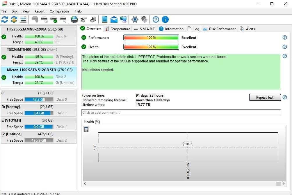 SSD Micron 1100 512gb m.2 SATA 6Gbps
