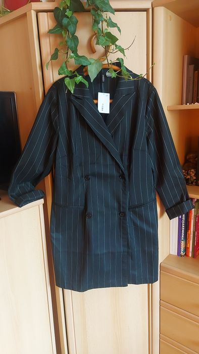 H&M długa marynarka / sukienka garniturowa L/XL