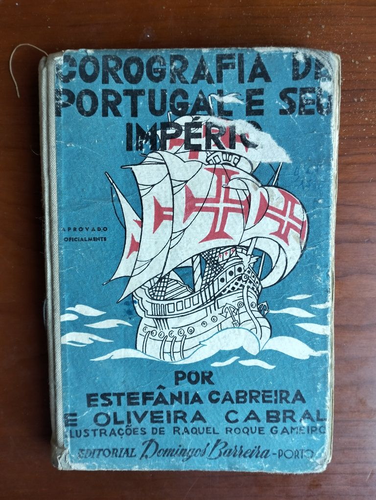 Antigo livro Corografia de Portugal e Seu Império + mapa