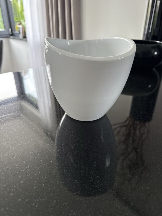 Biala oslonka ceramiczna storczyk ideal 2 szt