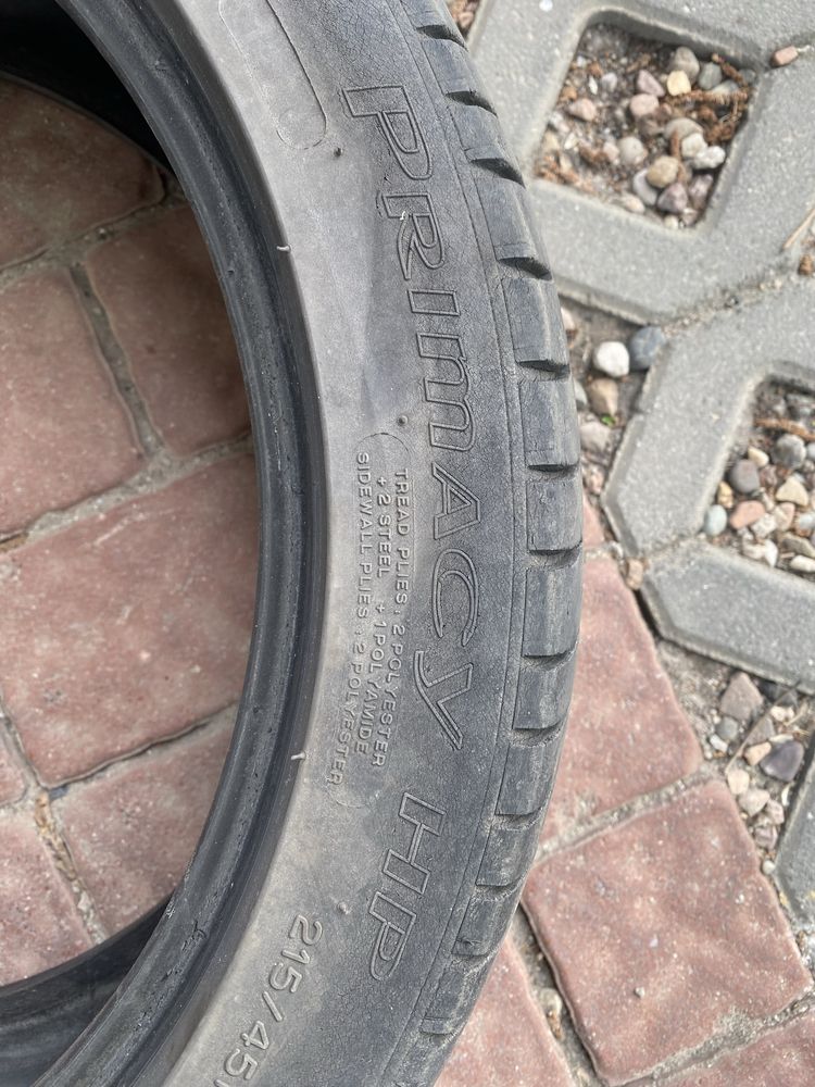 4 Opony MICHELIN Primacy HP 215/45R17 87W 2016