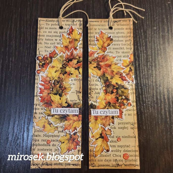 Zakładka do książki jesień ręcznie robiona