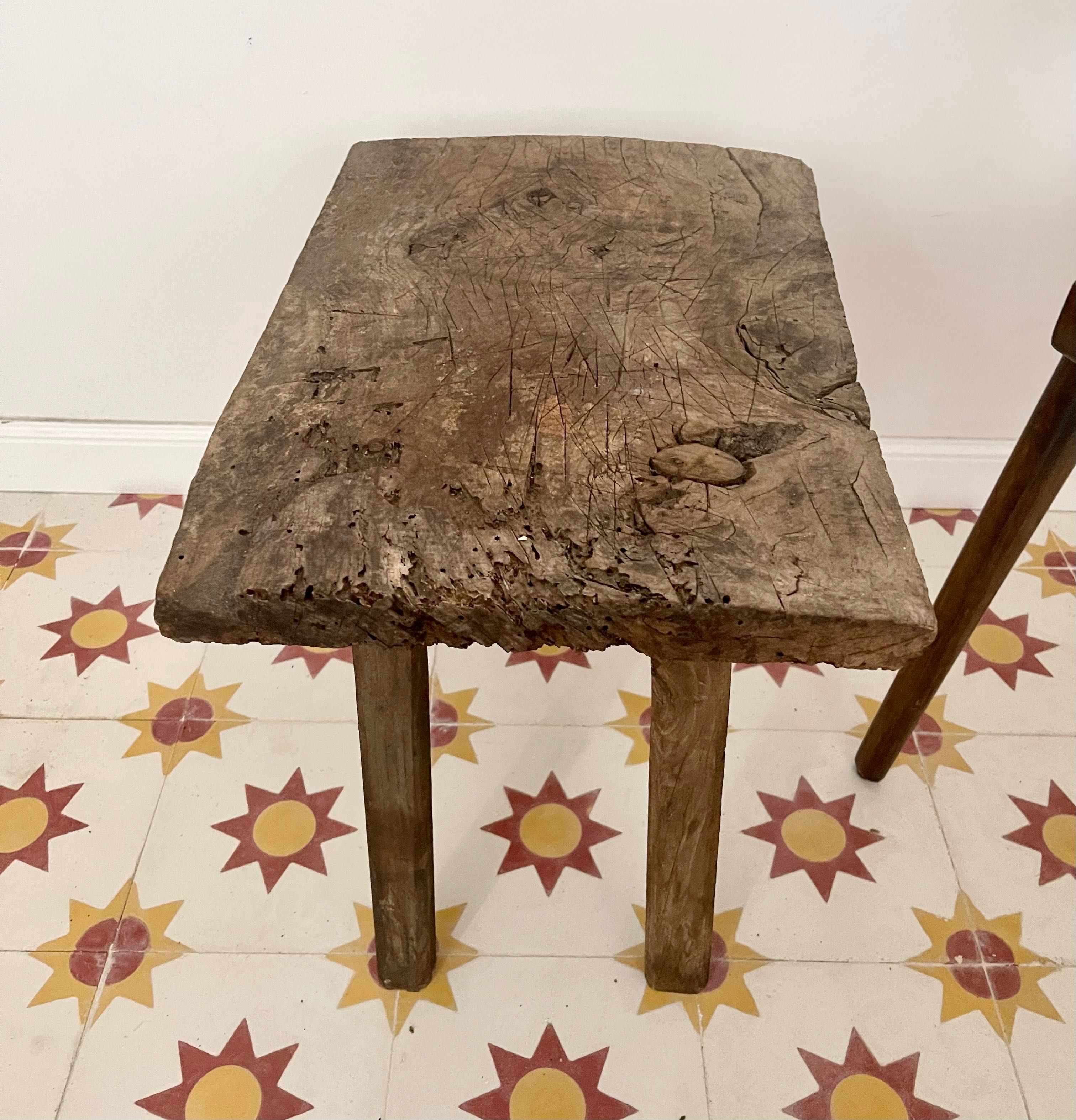 Antique / banco / stool / 19 century / shabby chic