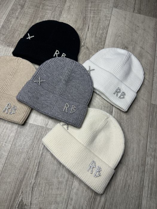 шапка Ruslan Baginskiy чорна, біла, молочна, сіра, шапка жіноча