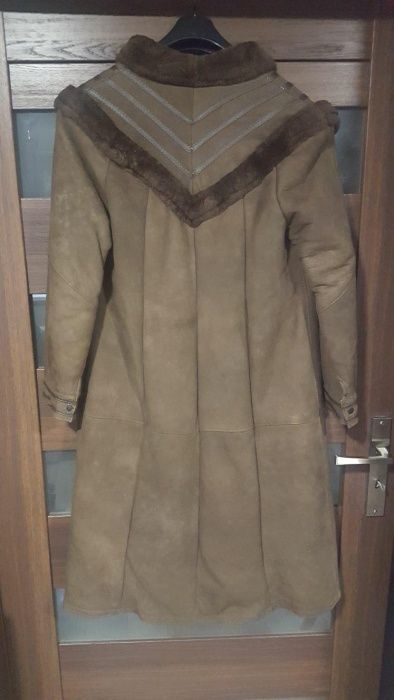 Kożuch naturalny ciemny brąz!