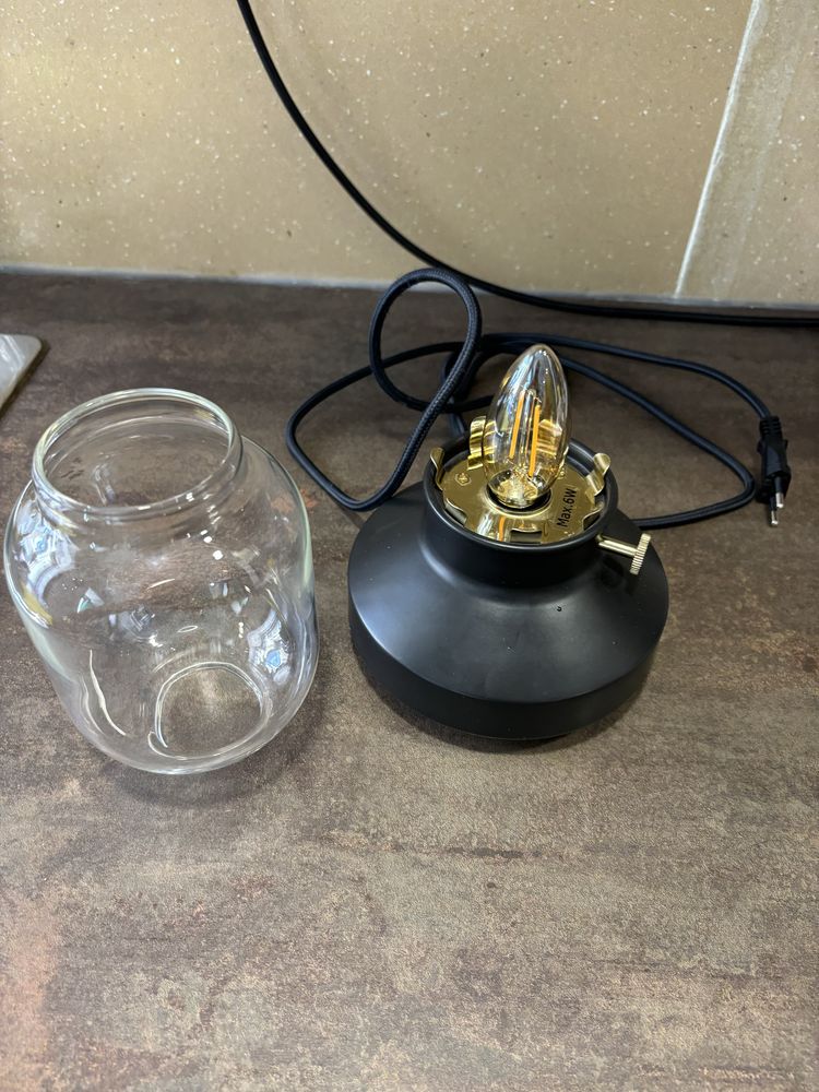 Candeeiro de mesa/sala em vidro