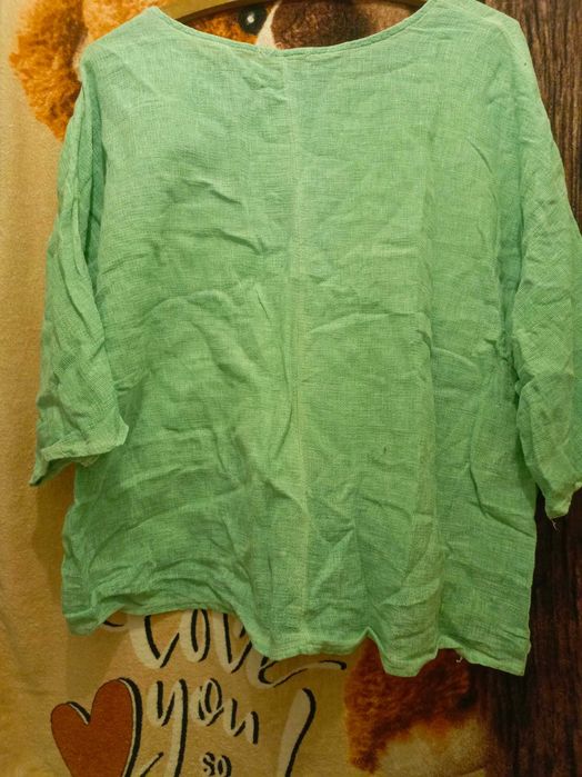 Zielona bluzka z krótkim rękawem 46/48
