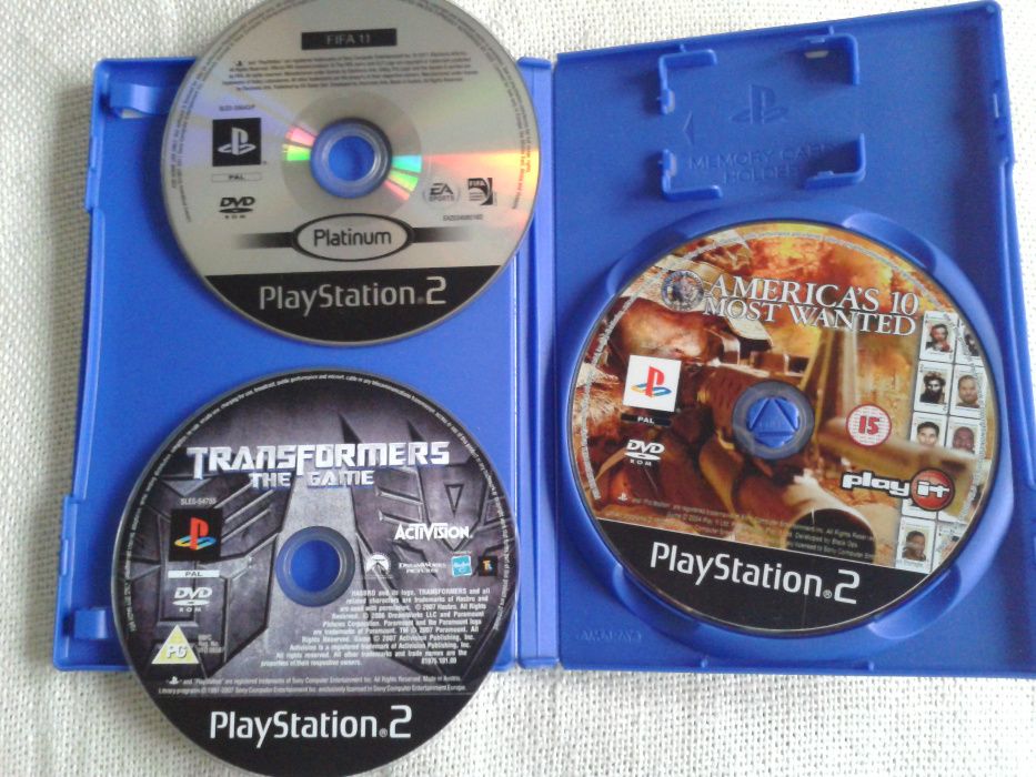 America's 10 Most Wanted +FIFA 11 + Transformers PS2