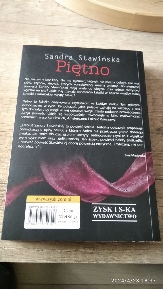 Piętno autor Stawińska Sandra