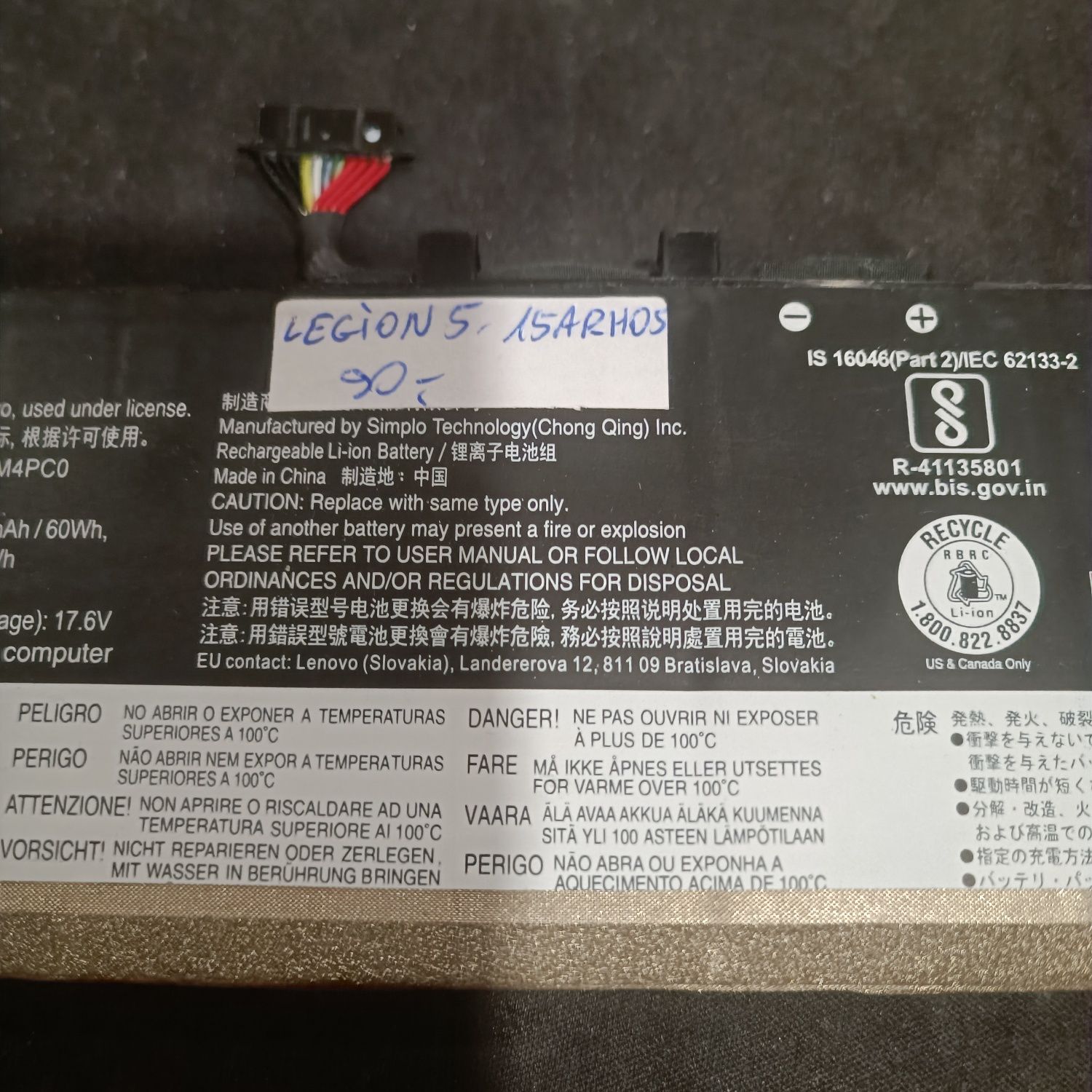 Oryginalna Bateria Lenovo L19M4PC0