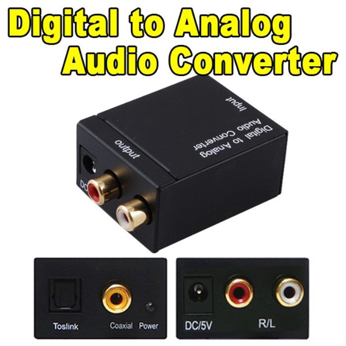 Конвертер ЦАП оптический звука spdif адаптер аудио цифровой аналоговый