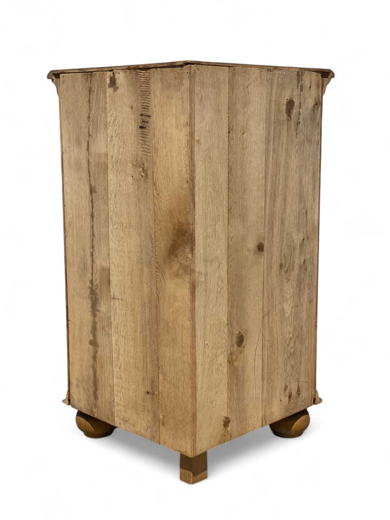 Narożna szafka komoda, lite drewno, dąb naturalny