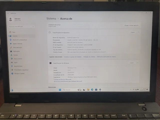 Placa-mãe Lenovo ThinkPad L580