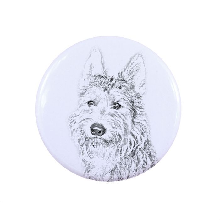 Owczarek pikardyjski przypinka z psem mała Art-Dog