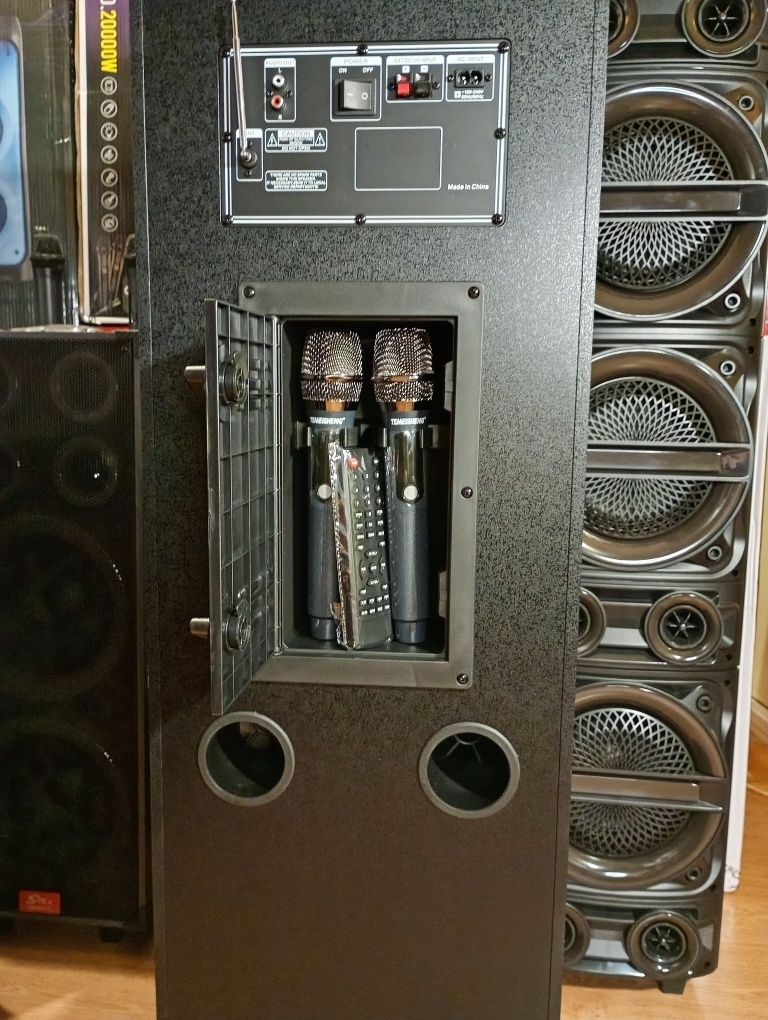 Караоке акустика Temeisheng-301(блютуз,microSD,USB,FM) ПультДУ, 2микро