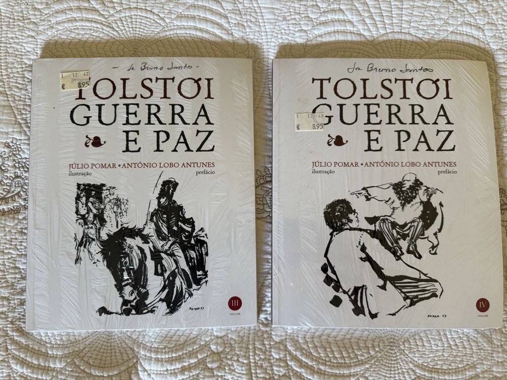 Coleção Guerra e Paz com ilustrações de Júlio Pomar