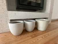 3 vasos de cor acinzentada à venda